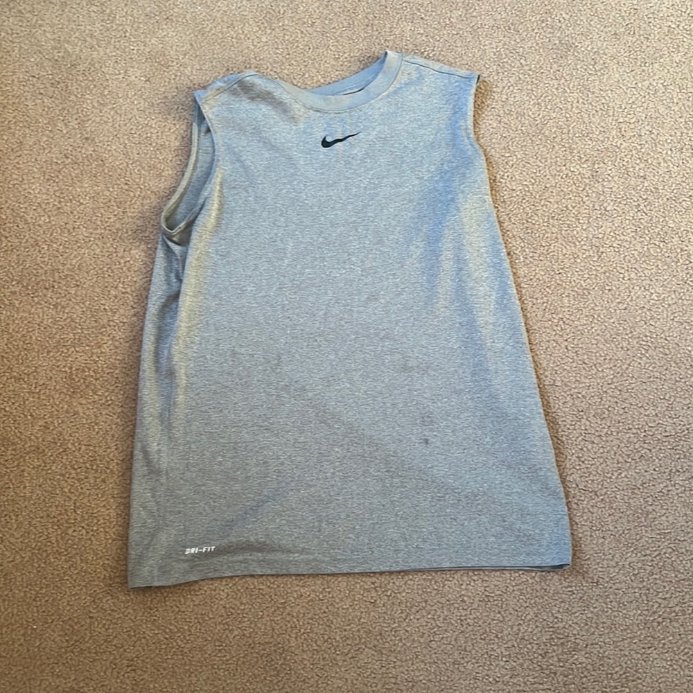 Gray nike dri-fit tank top